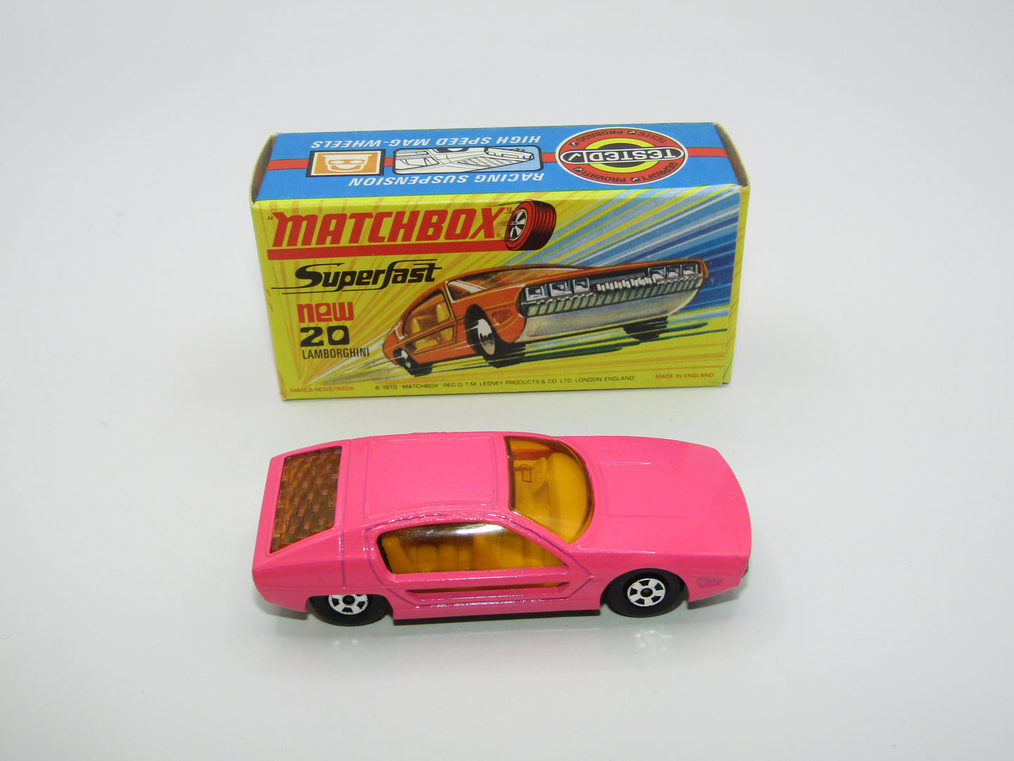 Matchbox Superfast No 20A Lamborghini Marzal DULL DARK PINK