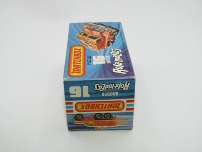Matchbox Superfast No 16A Badger, Medium Bronze, IVORY Radar, Unpainted Base