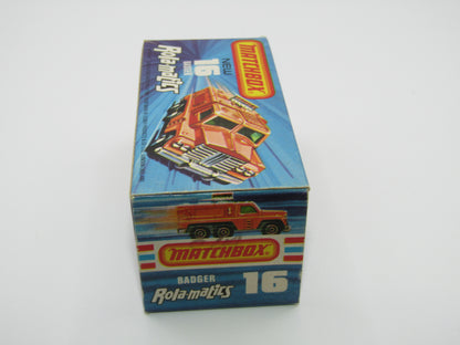 Matchbox Superfast No 16A Badger, Medium Bronze, IVORY Radar, Unpainted Base