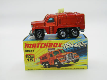 Matchbox Superfast No 16A Badger, Light Bronze, BLUE Windows, Unpainted Base