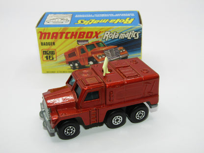 Matchbox Superfast No 16A Badger, Light Bronze, BLUE Windows, Unpainted Base