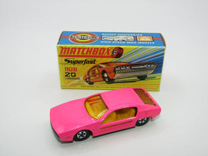 Matchbox Superfast No 20A Lamborghini Marzal HOT PINK Narrow Wheels