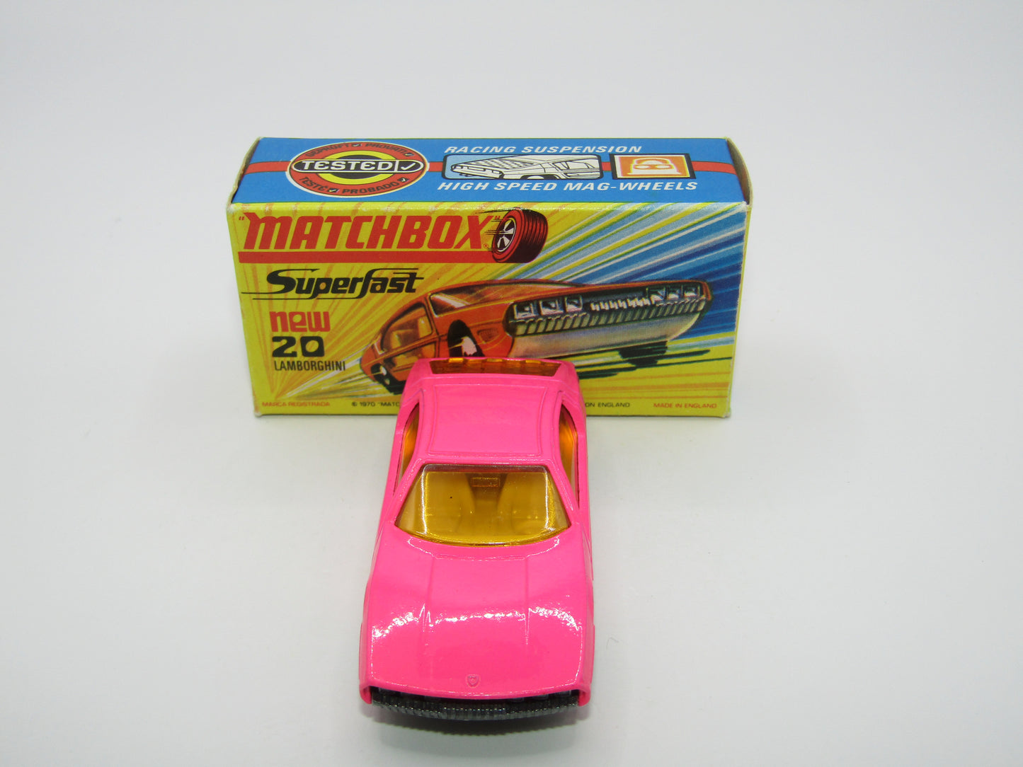 Matchbox Superfast No 20A Lamborghini Marzal HOT PINK Narrow Wheels