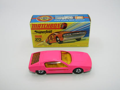 Matchbox Superfast No 20A Lamborghini Marzal HOT PINK Narrow Wheels