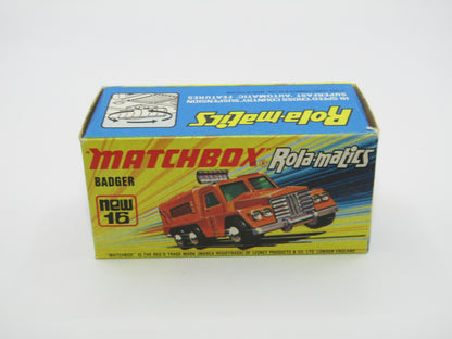 Matchbox Superfast No 16A Badger, Light Bronze, BLUE Windows, Unpainted Base