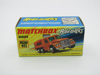 Matchbox Superfast No 16A Badger, Light Bronze, BLUE Windows, Unpainted Base