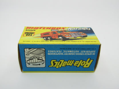 Matchbox Superfast No 16A Badger, Light Bronze, BLUE Windows, Unpainted Base