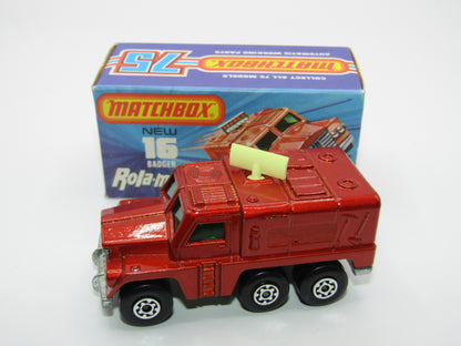 Matchbox Superfast No 16A Badger, DARK Bronze, Green Windows, Unpainted Base