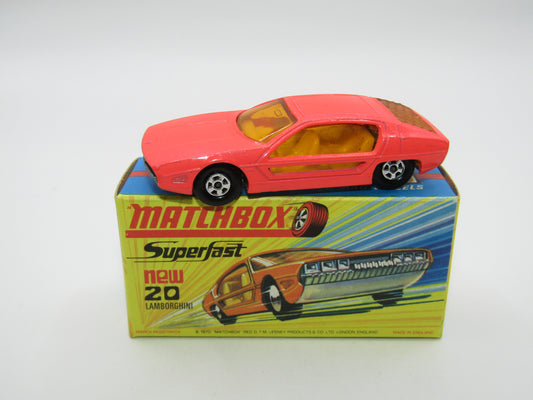 Matchbox Superfast No 20A Lamborghini Marzal Salmon Pink NARROW Wheels