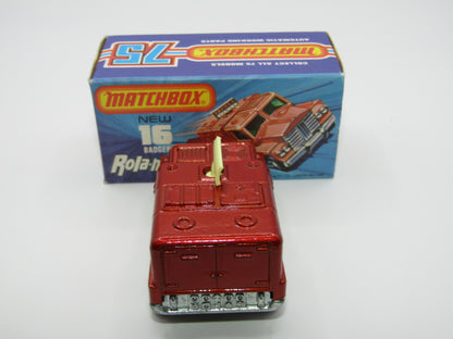 Matchbox Superfast No 16A Badger, DARK Bronze, Green Windows, Unpainted Base