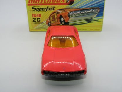 Matchbox Superfast No 20A Lamborghini Marzal Salmon Pink NARROW Wheels