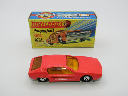Matchbox Superfast No 20A Lamborghini Marzal Salmon Pink NARROW Wheels