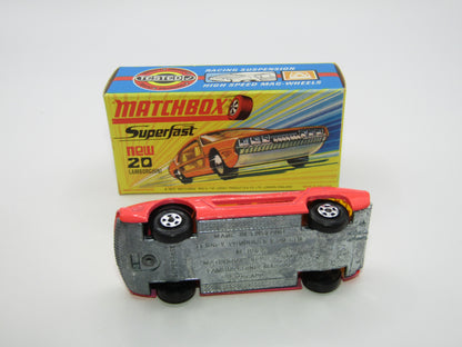 Matchbox Superfast No 20A Lamborghini Marzal Salmon Pink NARROW Wheels