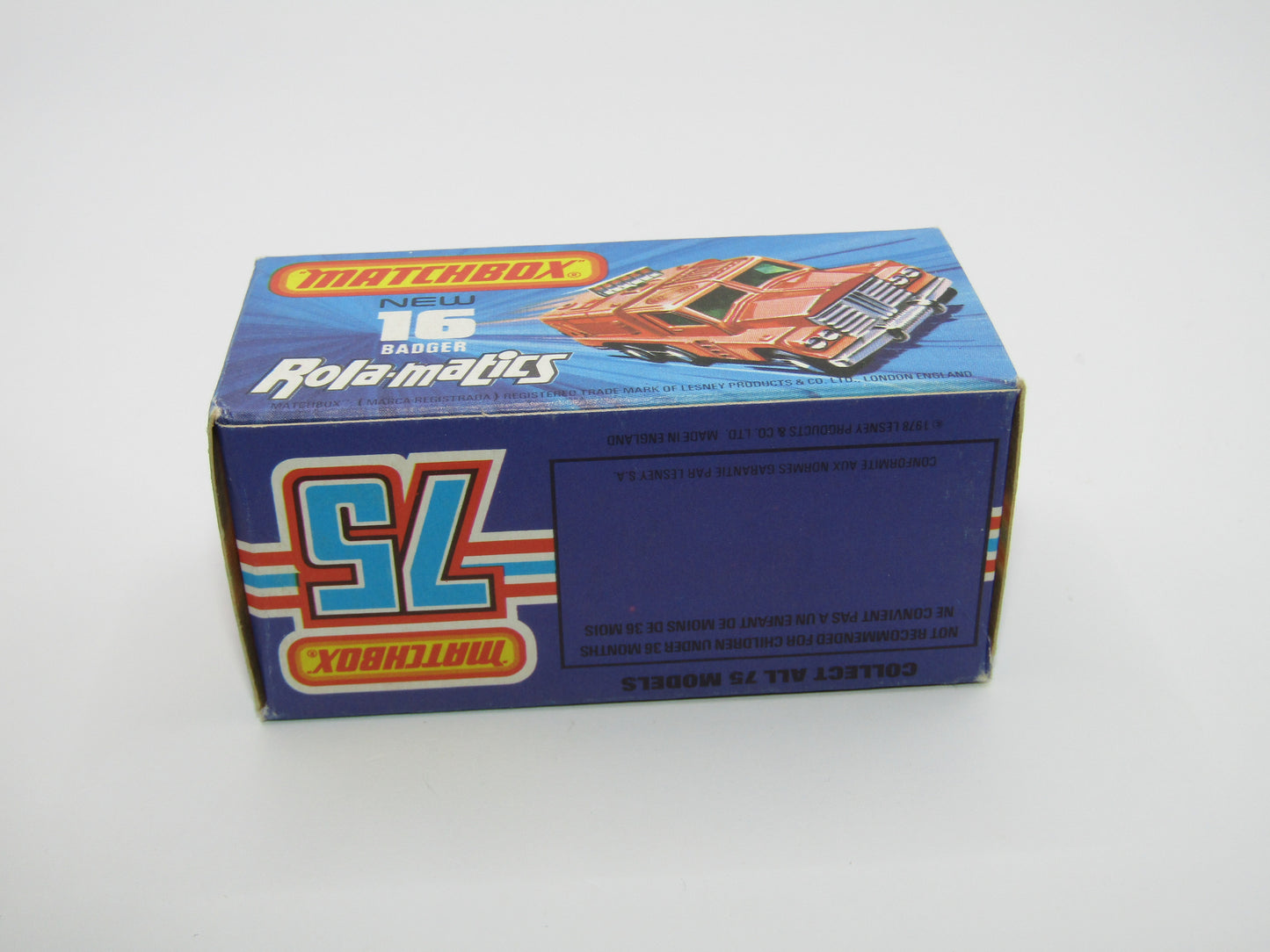 Matchbox Superfast No 16A Badger, DARK Bronze, Green Windows, Unpainted Base