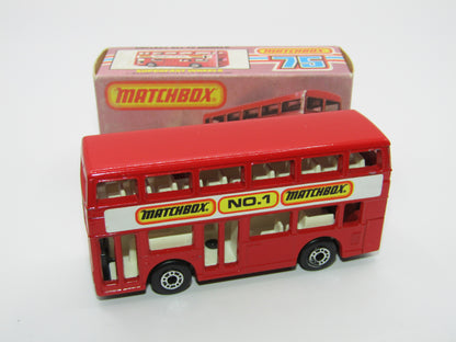 Matchbox Superfast No 17C London Bus, RED, Matchbox No 1 GREEK BUS, Lesney England Base