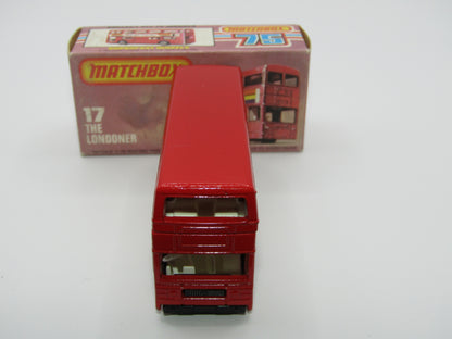 Matchbox Superfast No 17C London Bus, RED, Matchbox No 1 GREEK BUS, Lesney England Base
