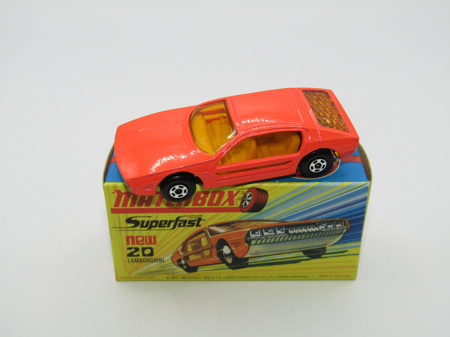 Matchbox Superfast No 20A Lamborghini Marzal ORANGE Salmon Pink