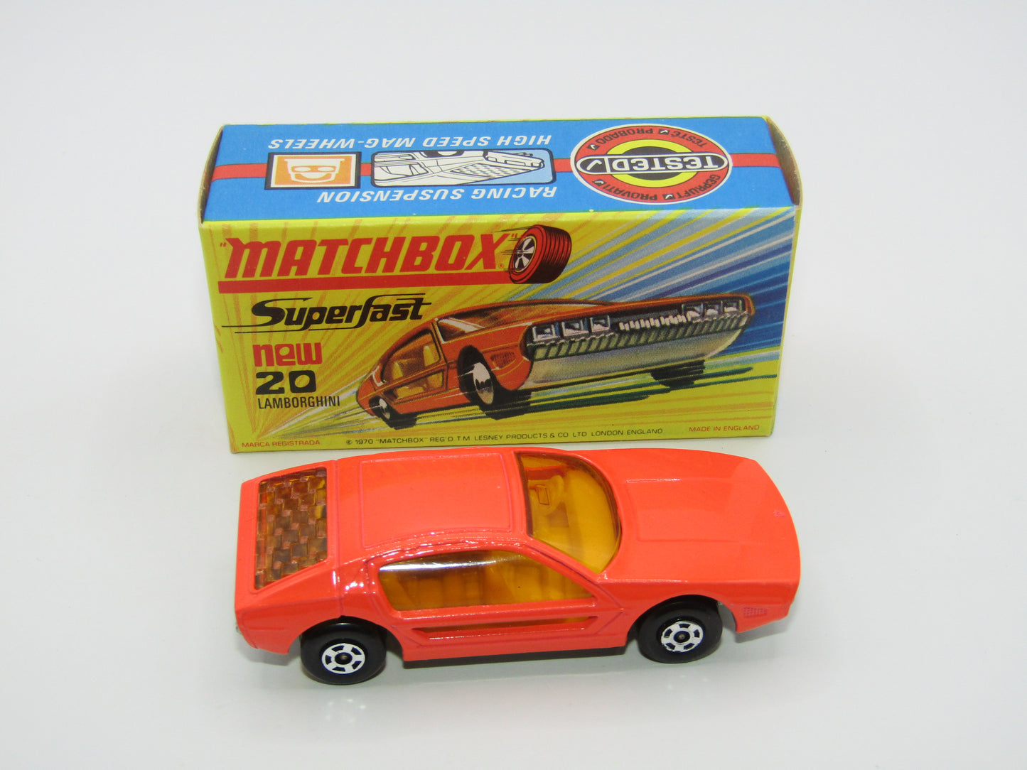 Matchbox Superfast No 20A Lamborghini Marzal ORANGE Salmon Pink