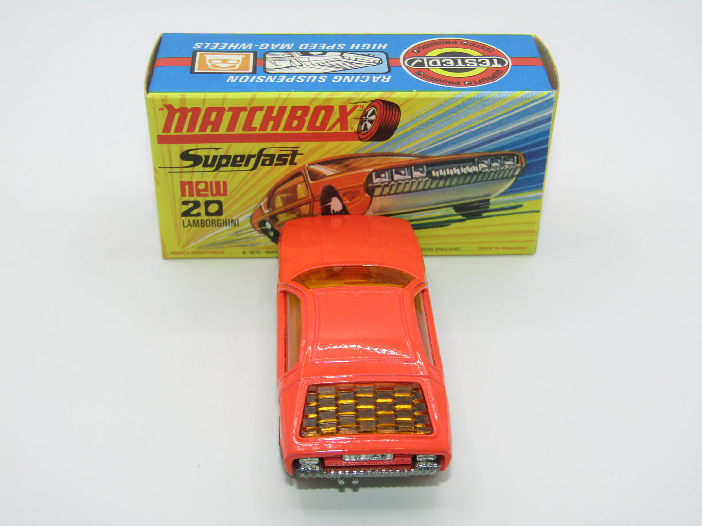 Matchbox Superfast No 20A Lamborghini Marzal ORANGE Salmon Pink
