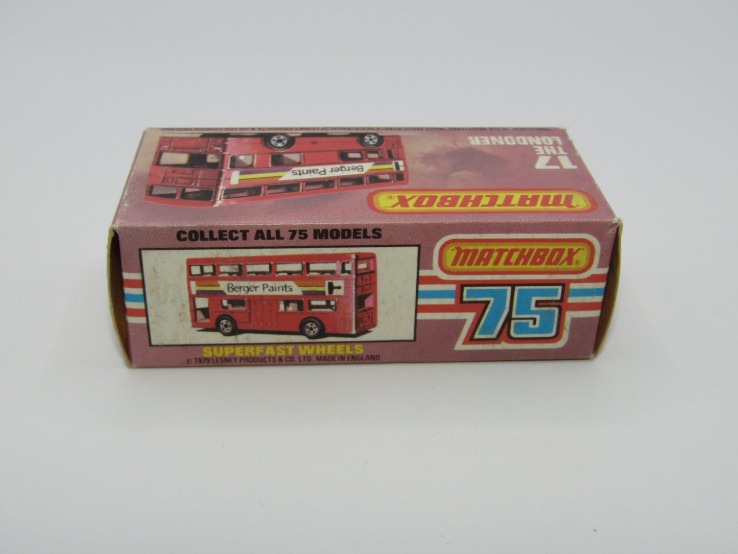 Matchbox Superfast No 17C London Bus, RED, Matchbox No 1 GREEK BUS, Lesney England Base