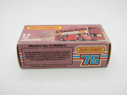 Matchbox Superfast No 17C London Bus, RED, Matchbox No 1 GREEK BUS, Lesney England Base