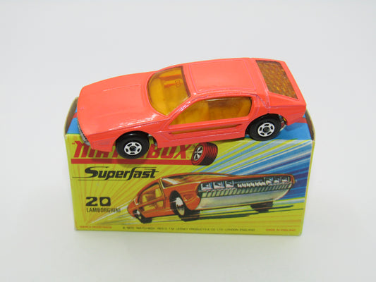 Matchbox Superfast No 20A Lamborghini Marzal Salmon Pink Wide Wheels