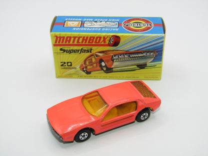 Matchbox Superfast No 20A Lamborghini Marzal Salmon Pink Wide Wheels