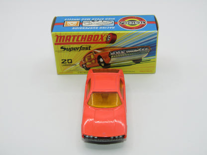 Matchbox Superfast No 20A Lamborghini Marzal Salmon Pink Wide Wheels