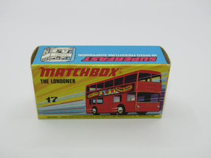 Matchbox Superfast No 17B The Londoner BISTO SILVER, Dot Dash Wheels, Metallic Charcoal Grey Base