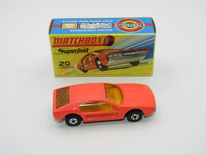 Matchbox Superfast No 20A Lamborghini Marzal Salmon Pink Wide Wheels
