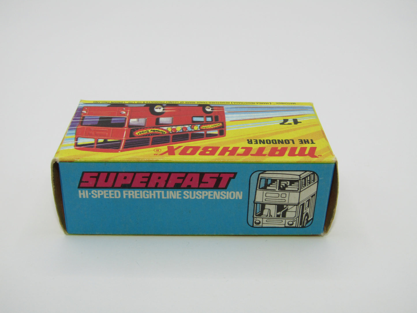 Matchbox Superfast No 17B The Londoner BISTO SILVER, Dot Dash Wheels, Metallic Charcoal Grey Base