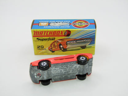 Matchbox Superfast No 20A Lamborghini Marzal Salmon Pink Wide Wheels