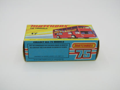 Matchbox Superfast No 17B The Londoner BISTO SILVER, Dot Dash Wheels, Metallic Charcoal Grey Base