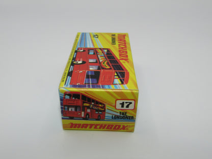 Matchbox Superfast No 17B The Londoner JACOBS SILVER, Dot Dash Wheels, Metallic Charcoal Grey Base