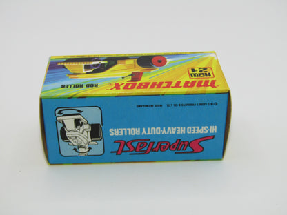 Matchbox Superfast No 21 Rod Roller - BLACK BASE Flames Label