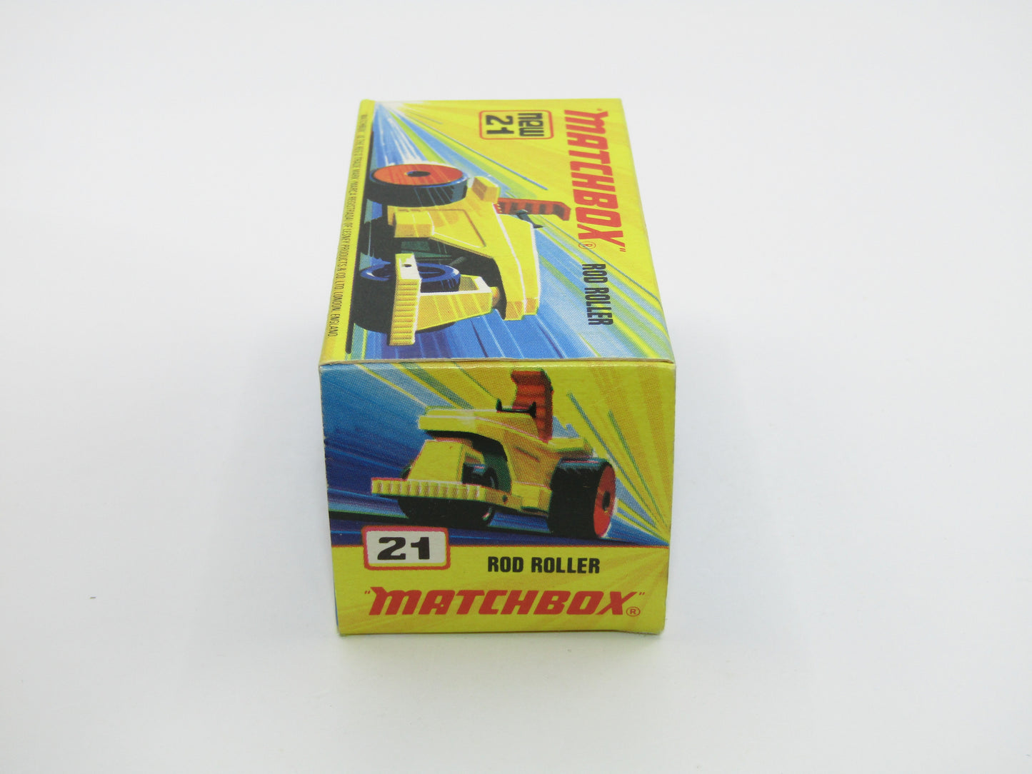 Matchbox Superfast No 21 Rod Roller - SOLID RED Wheel Hubs