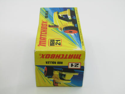 Matchbox Superfast No 21 Rod Roller - METALLIC RED Wheel Hubs