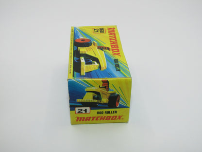 Matchbox Superfast No 21 Rod Roller - METALLIC RED Wheel Hubs
