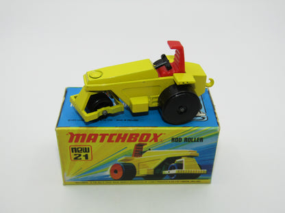 Matchbox Superfast No 21 Rod Roller No Labels Black Hubs