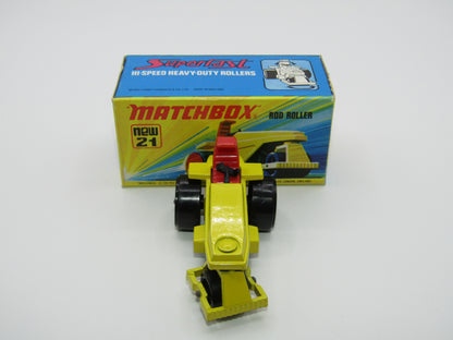 Matchbox Superfast No 21 Rod Roller No Labels Black Hubs