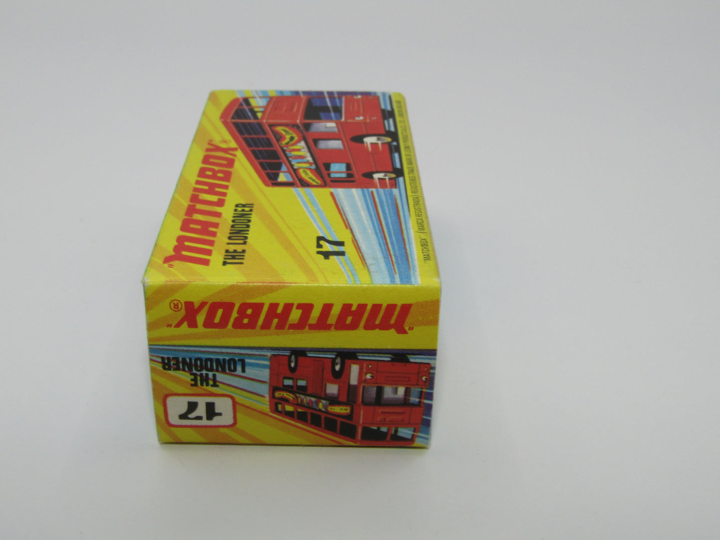 Matchbox Superfast No 17B The Londoner, BLUE 1953-1978 Matchbox Labels, Gloss Black Base
