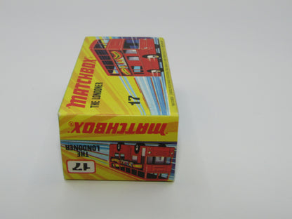 Matchbox Superfast No 17B The Londoner, BLUE 1953-1978 Matchbox Labels, Gloss Black Base