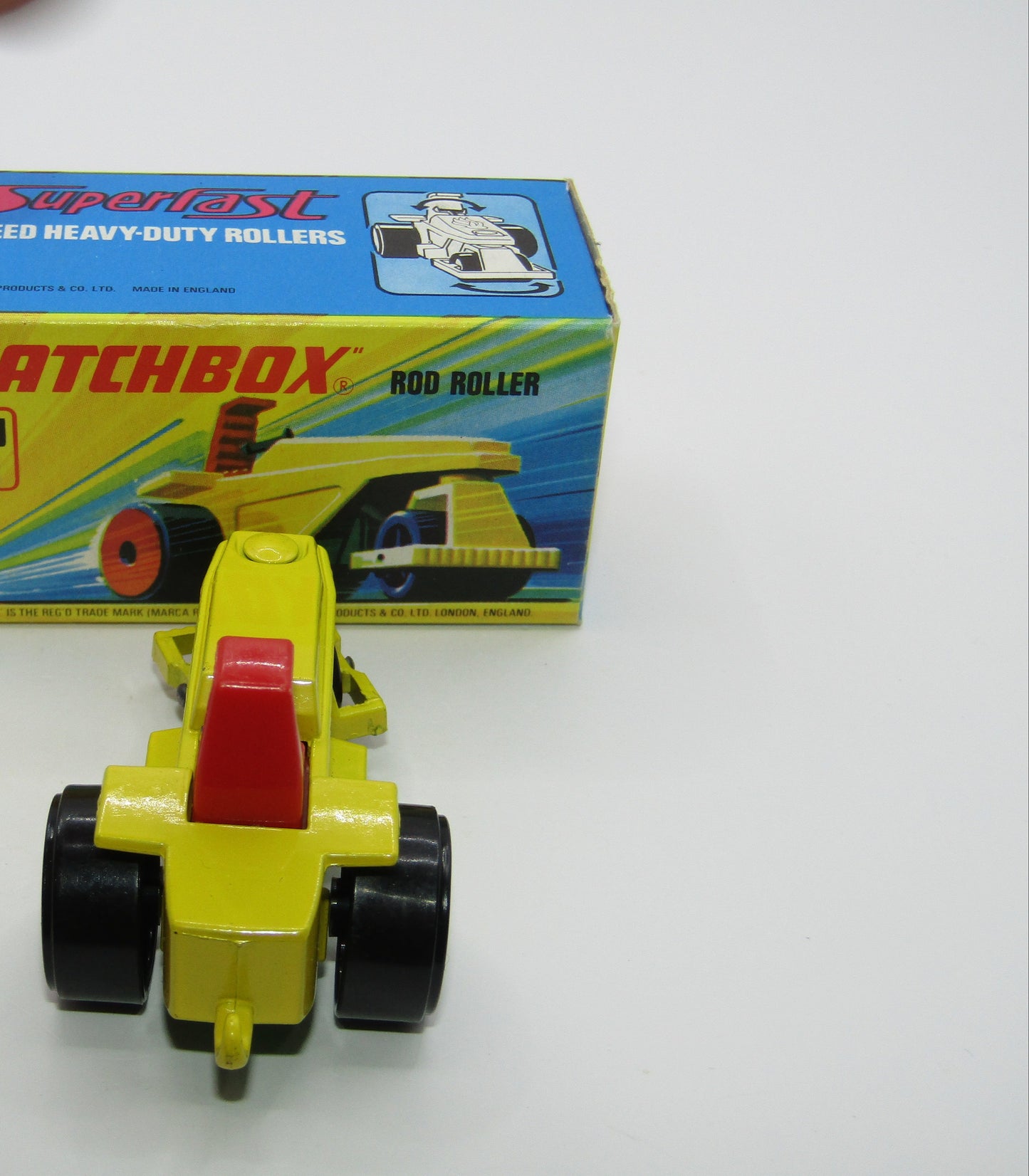 Matchbox Superfast No 21 Rod Roller No Labels Black Hubs