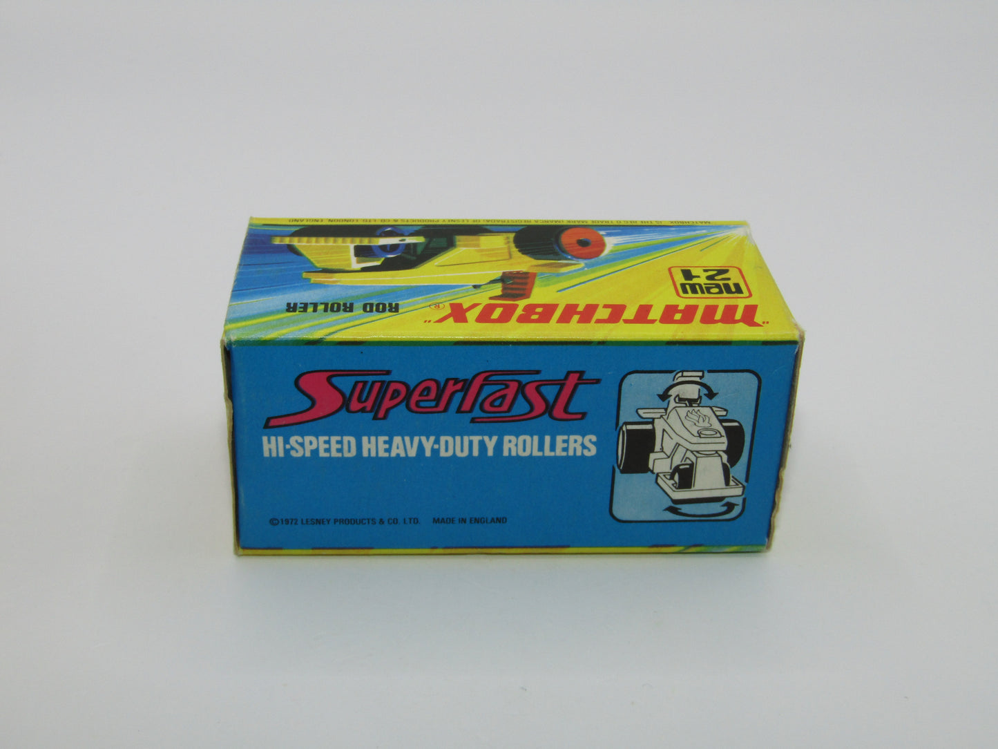 Matchbox Superfast No 21 Rod Roller No Labels Black Hubs