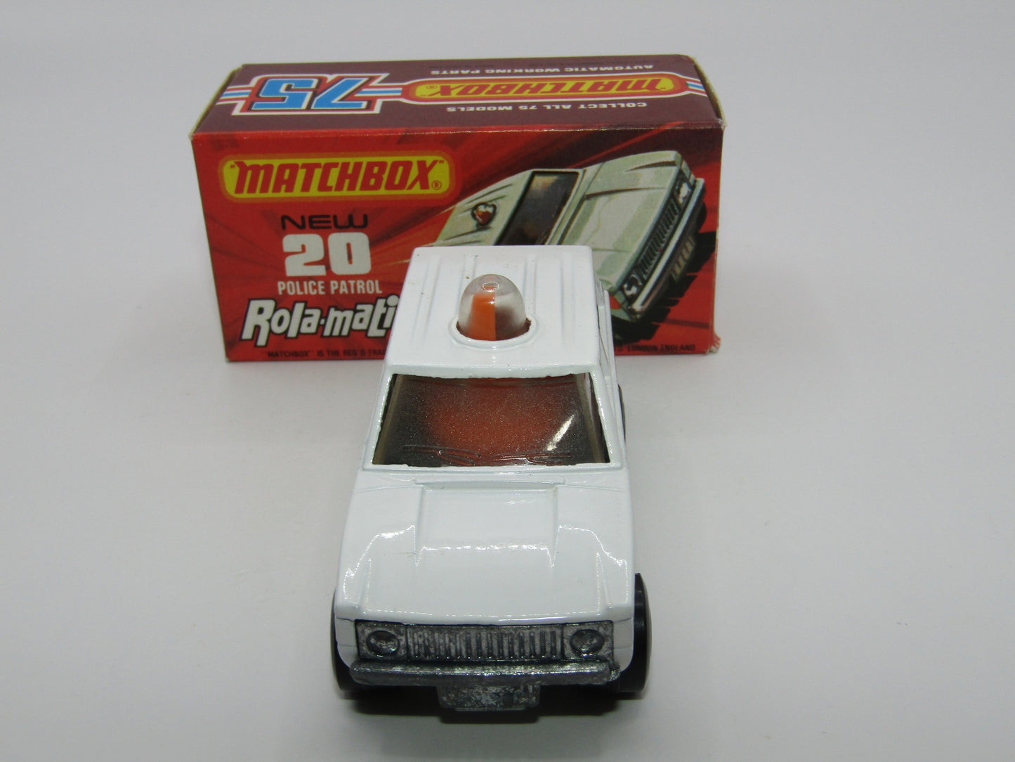 Matchbox Superfast No 20B Police Patrol White AMBULANCE Labels