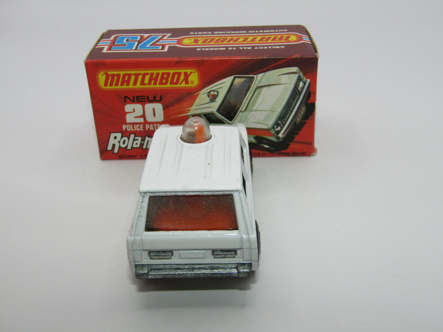 Matchbox Superfast No 20B Police Patrol White AMBULANCE Labels