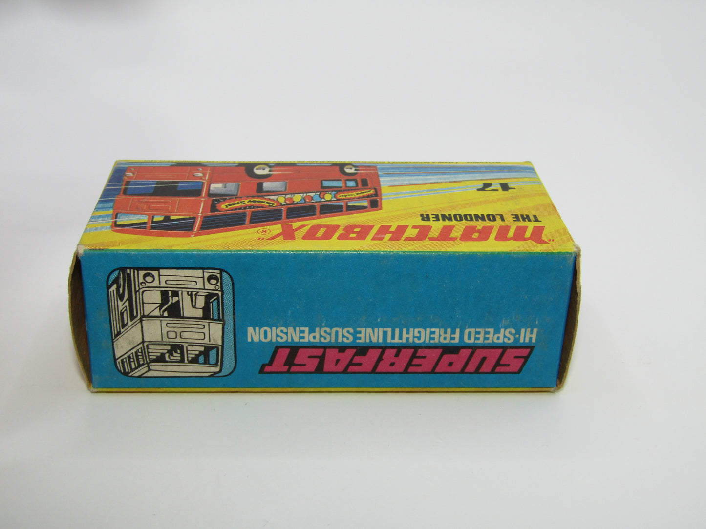 Matchbox Superfast No 17B The Londoner, SILVER 1953-1978 Matchbox Labels, Metallic Charcoal Grey Base