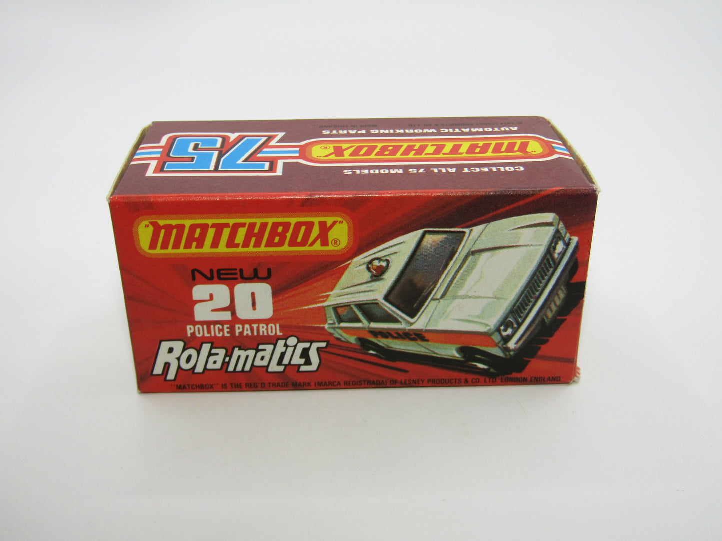 Matchbox Superfast No 20B Police Patrol White AMBULANCE Labels