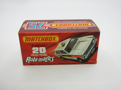 Matchbox Superfast No 20B Police Patrol White AMBULANCE Labels