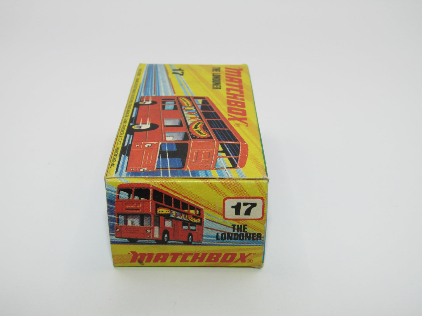 Matchbox Superfast No 17B The Londoner, SILVER 1953-1978 Matchbox Labels, Metallic Charcoal Grey Base